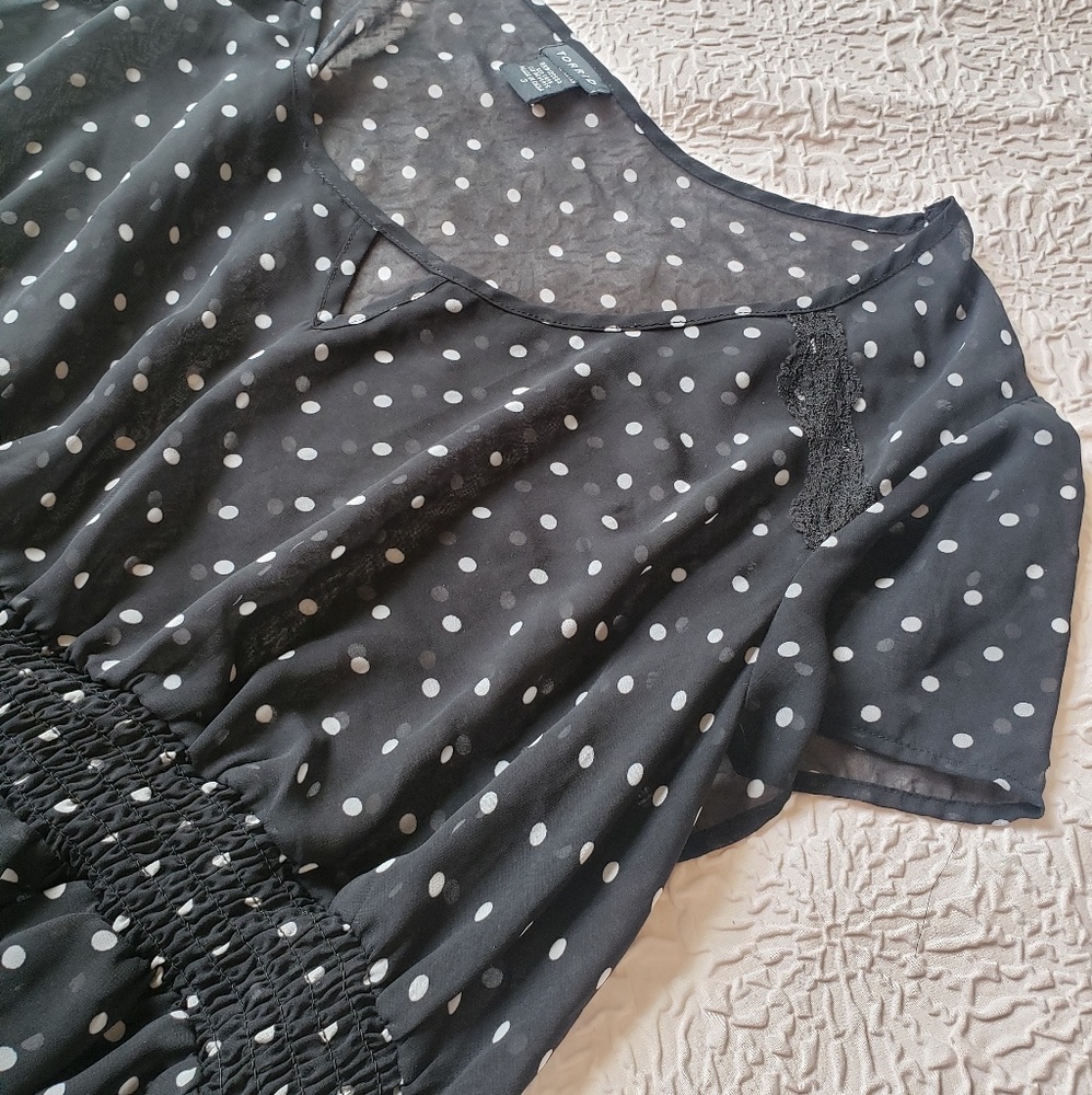 Torrid Polka Dot Blouse